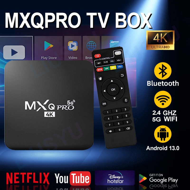 LIUSYU MXQPro TV BOX 4K Android TV BOX 5G WiFi STB Android TV Unlock FULL CHANNEL TV & Film & APP Se