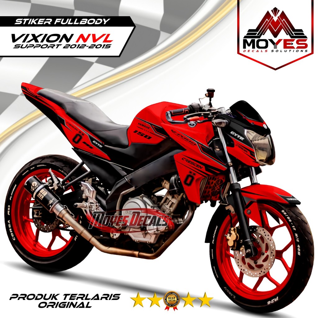 TERBARU Sticker Decal full body vixion new nvl 150 stiker motor vixion nvl 2012-2015 full body