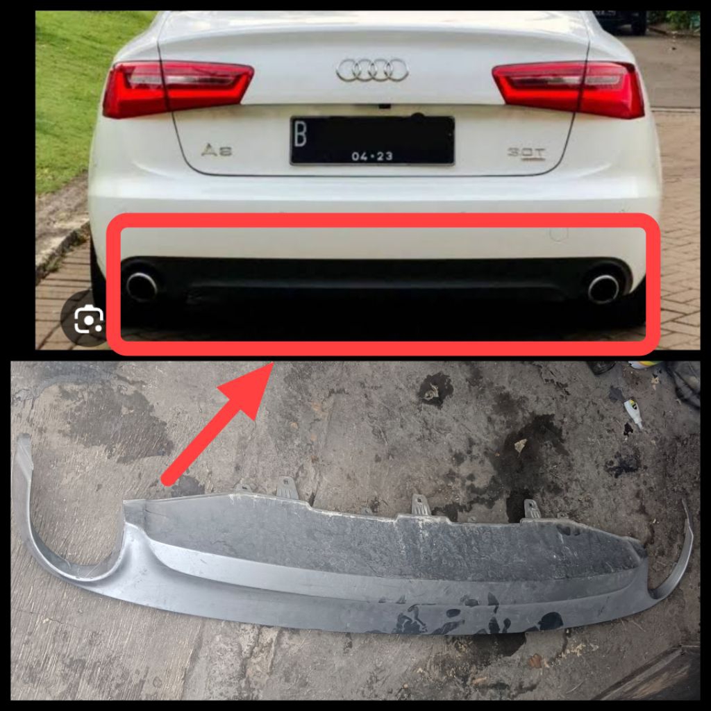 REAR LOWER BUMPER FOR AUDI A6 2017 2018 ORIGINAL SECOND