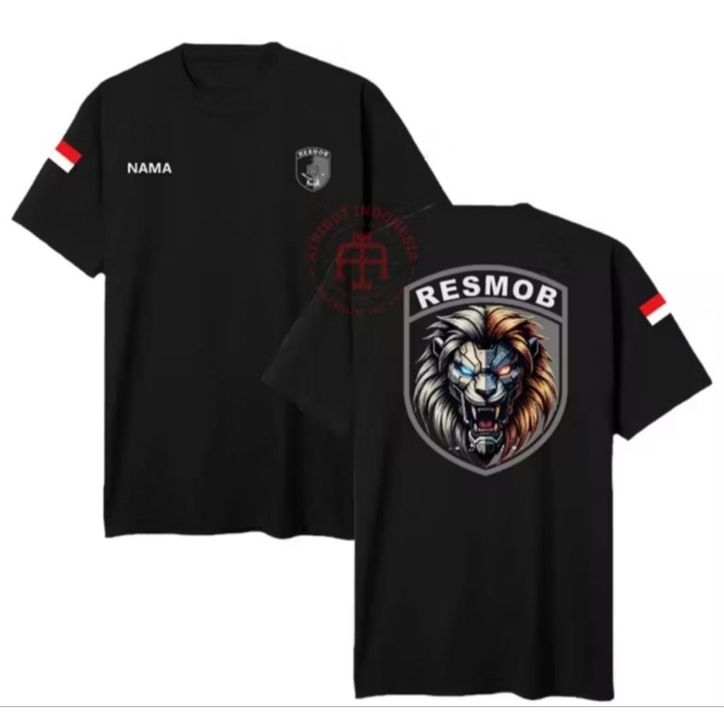 Kaos Distro Resmob Gambar Harimau - Tshirt Distro Bahan Katun lembut Nyaman Dipakai