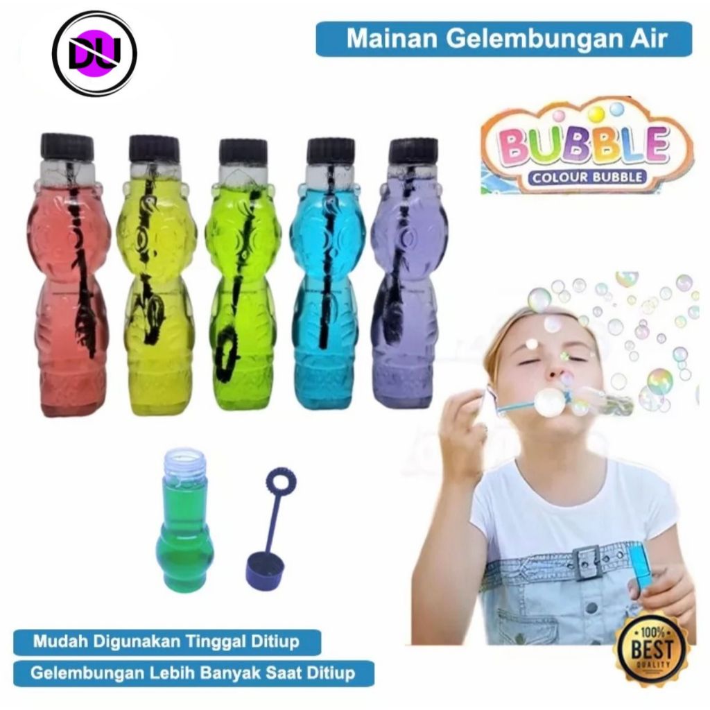 Mainan Anak Gelembung Sabun Balon Air Bubble Tiup Mainan Gelembungan Air Botol 1 Pcs Murah Mainan An