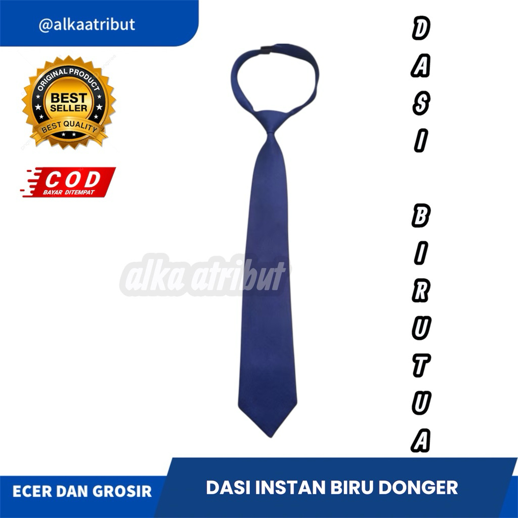 DASI POLOS BIRU DONGKER DASI BIRU NAVY