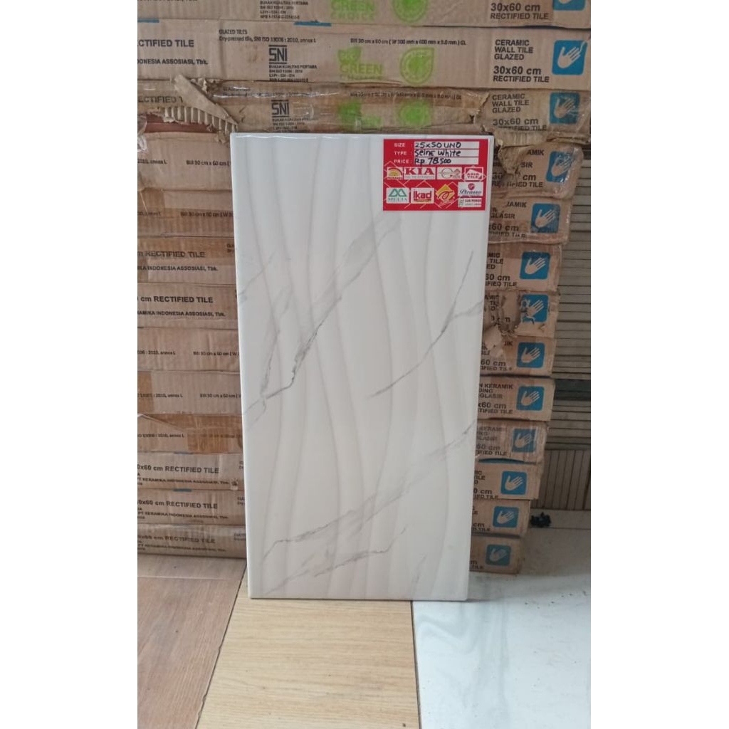 Keramik 25x50 Uno Seine white ns