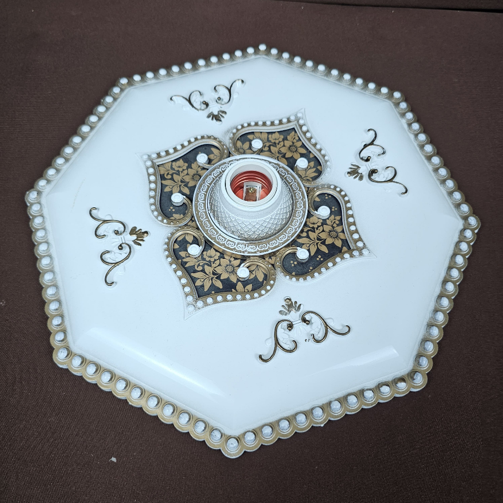 COD Ornament Lampu Plafon PVC 30x30 / Hiasan Plafon PVC Minimalis Hitam