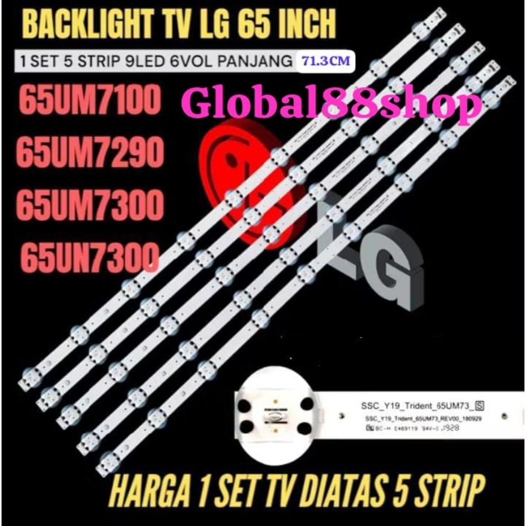 BACKLIGHT TV LG 65 INCH 65UM7100 65UM7300 65UM 7290 UN7300 7100
