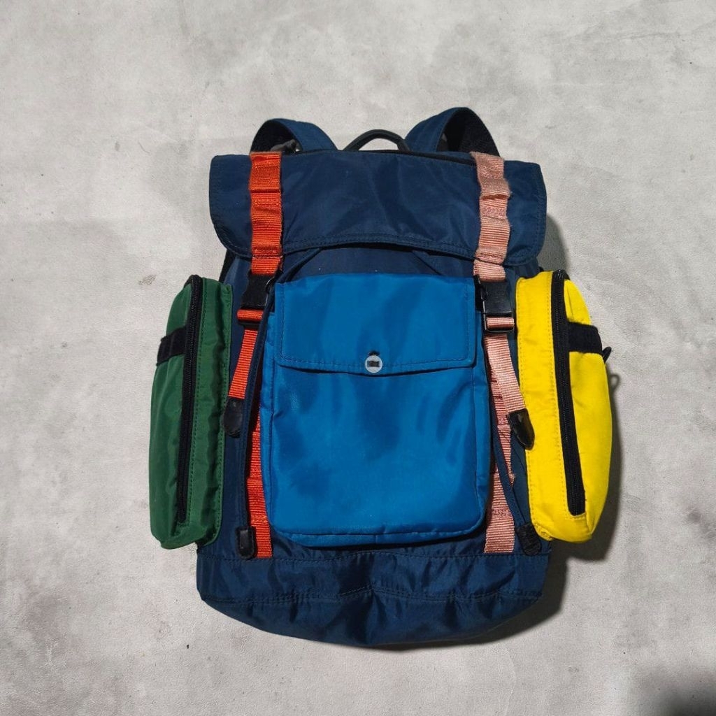 Tas ransel pria rucksack fossil bacpack blue multi