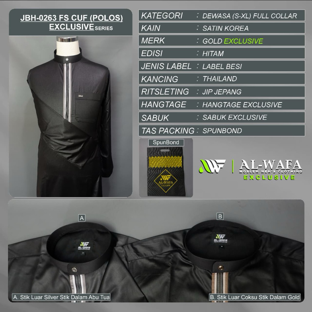 gamis pria al wafa gold