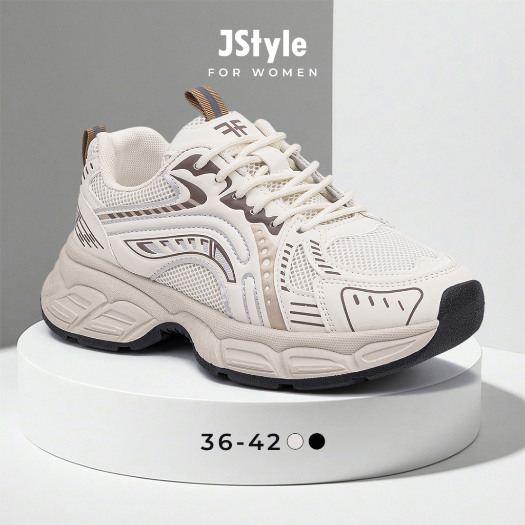 JS Sepatu Sneakers Wanita Terbaru Sepatu Sport Cewek Kekinian Sneaker Wanita Spatu Jalan SP-416