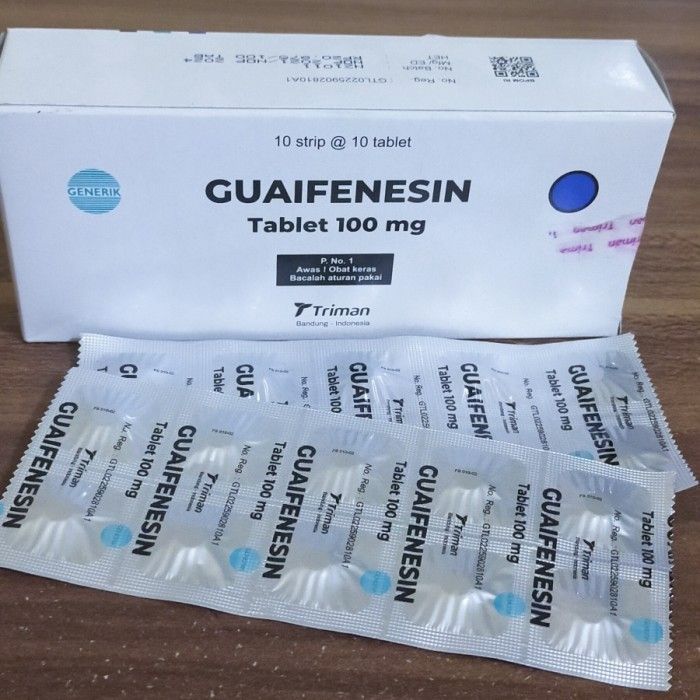 GUAIFENESIN 100 MG STRIP ISI 10 TABLET (GG OBAT BATUK)