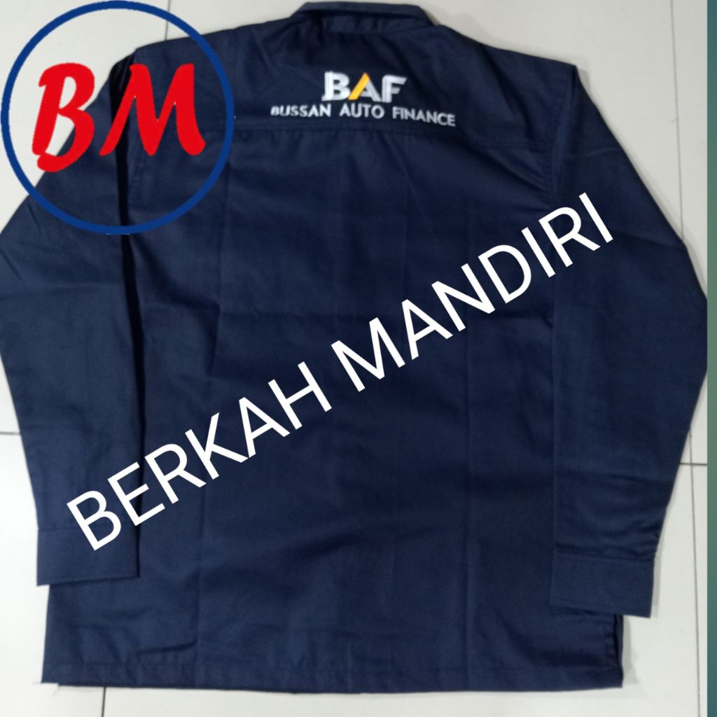 Kemeja baf finance seragam baf finance full bordir tangan panjang warna nevi