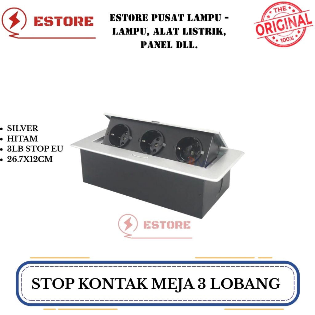 stop kontak meja 3colokan stop kontak tanam 3 colokan