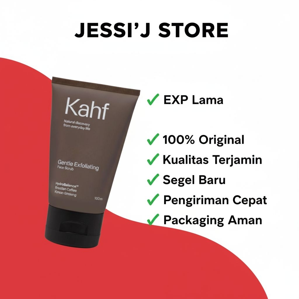 KAHF COKLAT FACE WASH BRIGHTENING AND DARK SPORT SCRUB 100ML