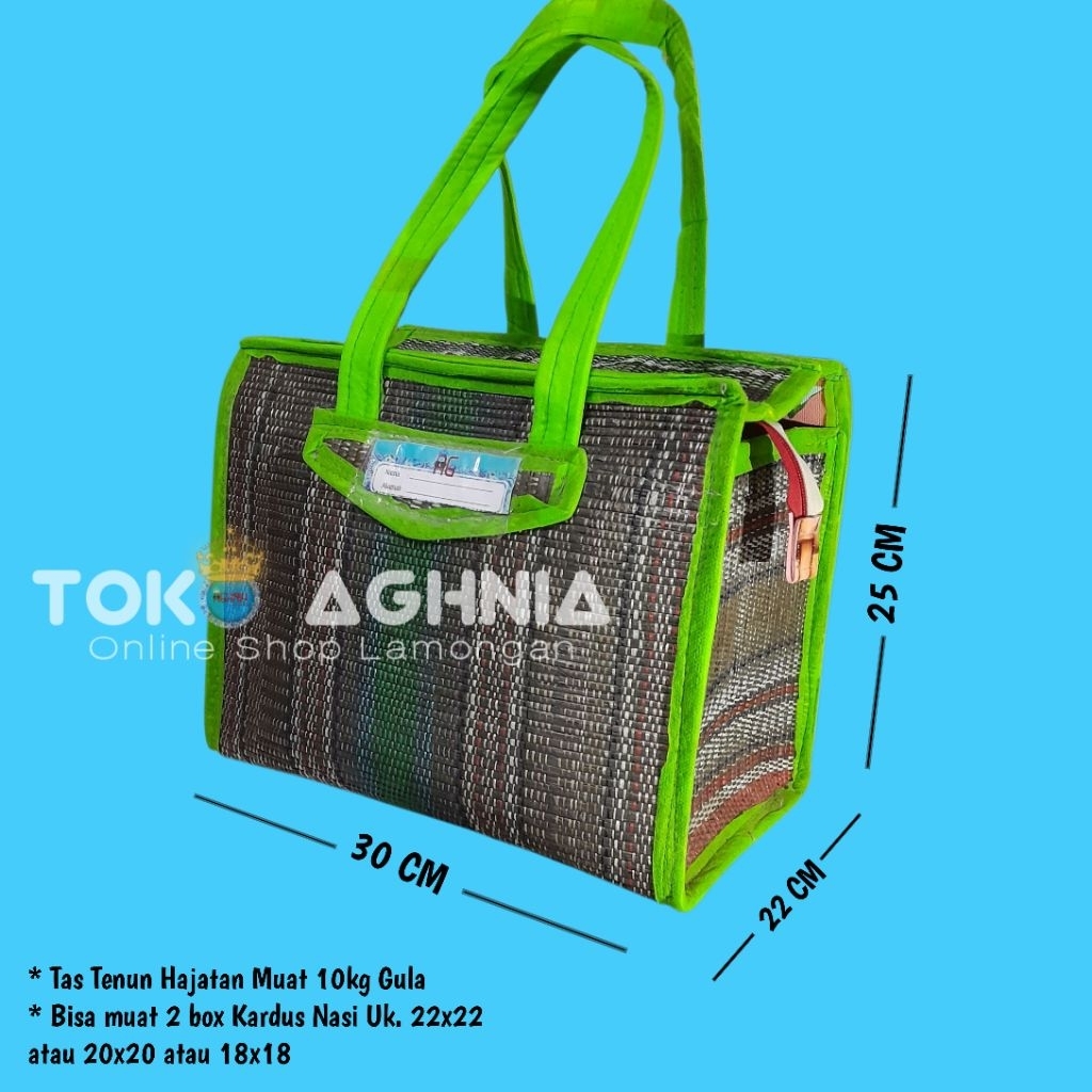 Tas Hajatan Tenun Jumbo (Muat Gula 10kg) / Tas Kardus Box Nasi Uk. 22x22 - 20x20 - 18x18 / Tas Souve
