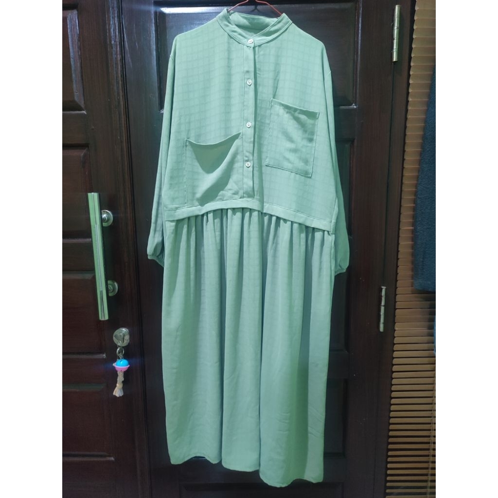 Tunik Wanita Hijau Sage JUMBO❤ PRELOVED