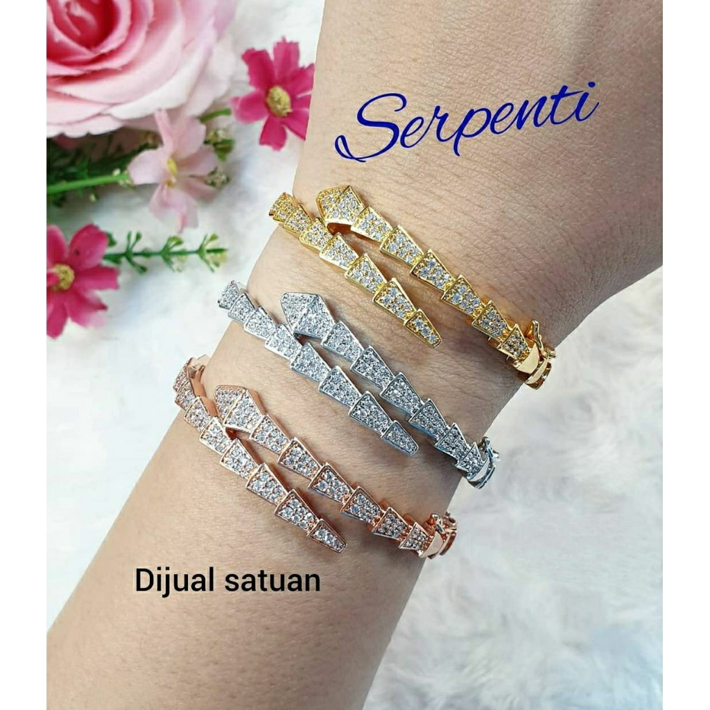 Gelang Ular Serpenti Gelang Bvl Gelang Emas Gelang Perak Silver Gelang Rosegold Gelang Berlian Pesta