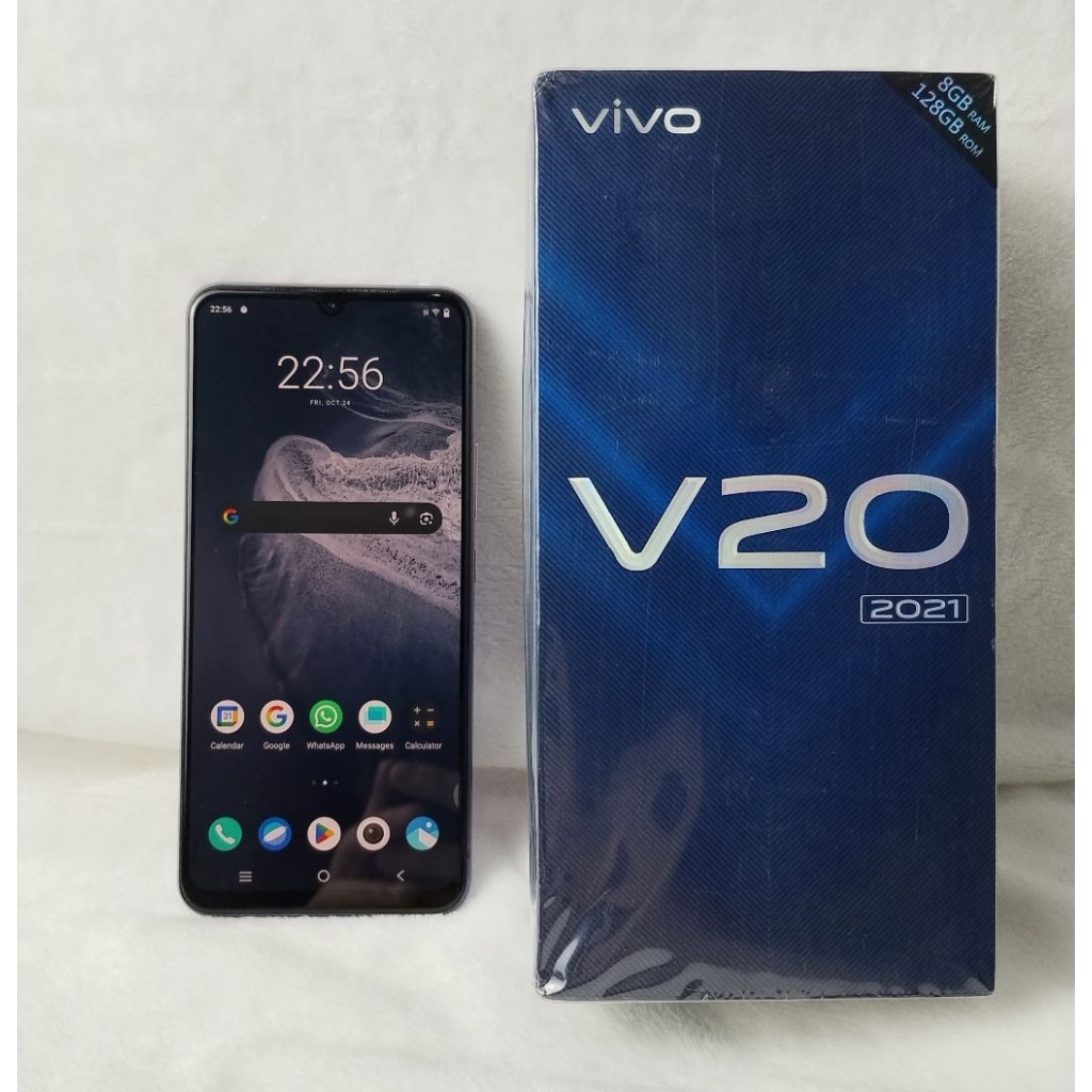 HP Vivo V20 Biru Bagus Second Preloved Murah
