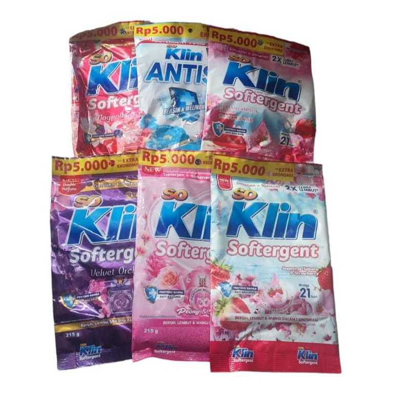 So Klin 5000 Deterjen Cuci Pakaian Bubuk Soklin 215g / Soklin 5000