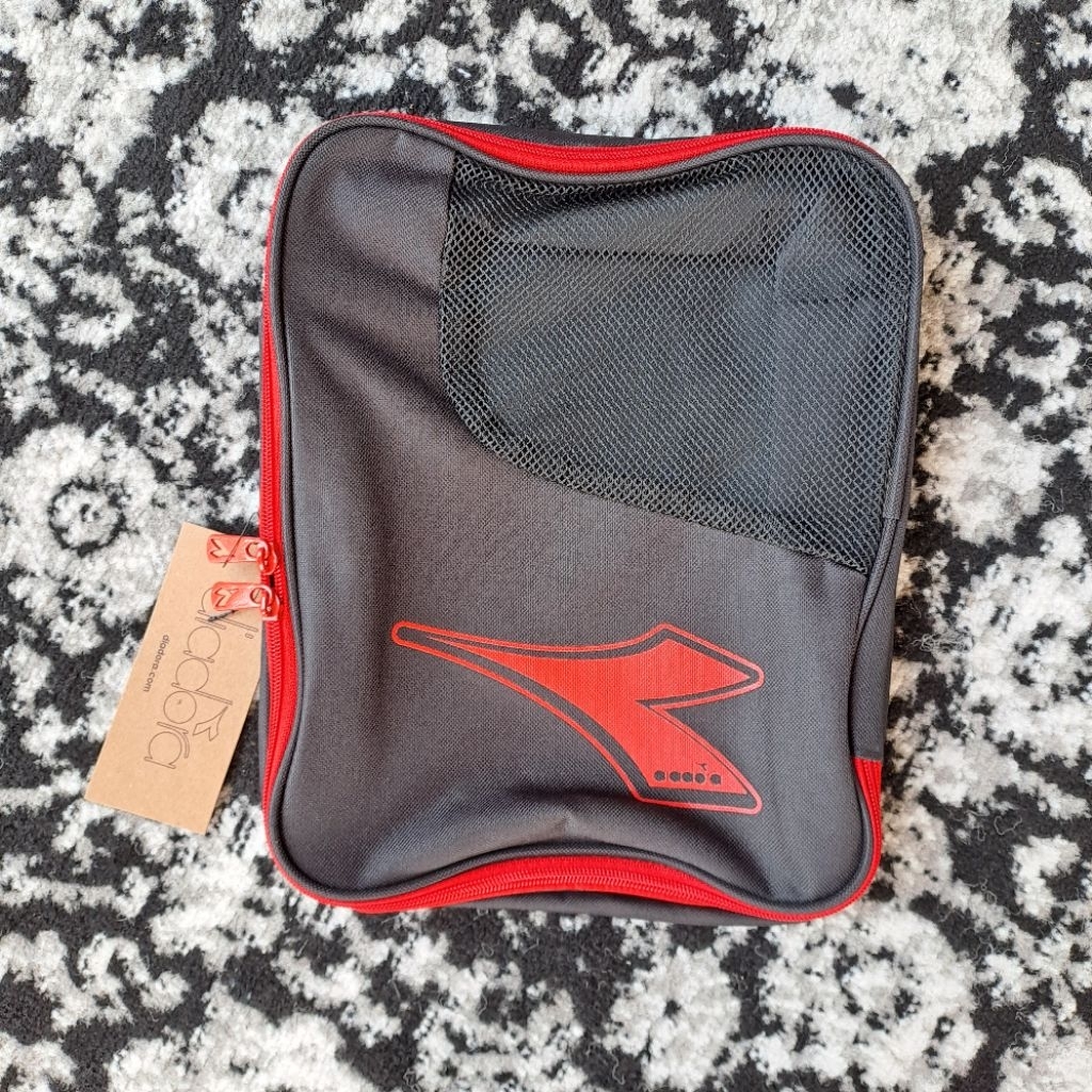 Shoe Bag Diadora Tas Sepatu Original Black Red