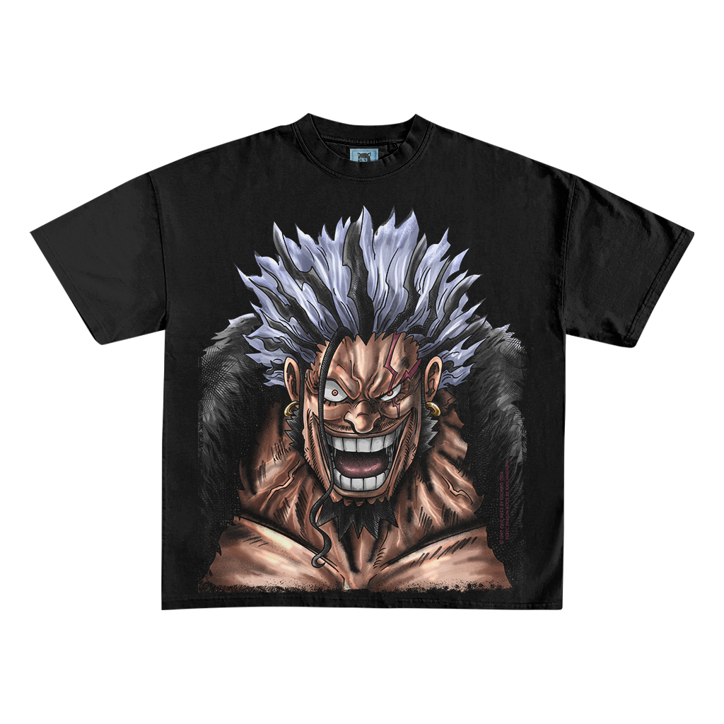 Katchmenaw Rocks Pirate One Piece Anime Kaos Distro Oversize Boxy - KM 079 OB ROCKS D XEBEC