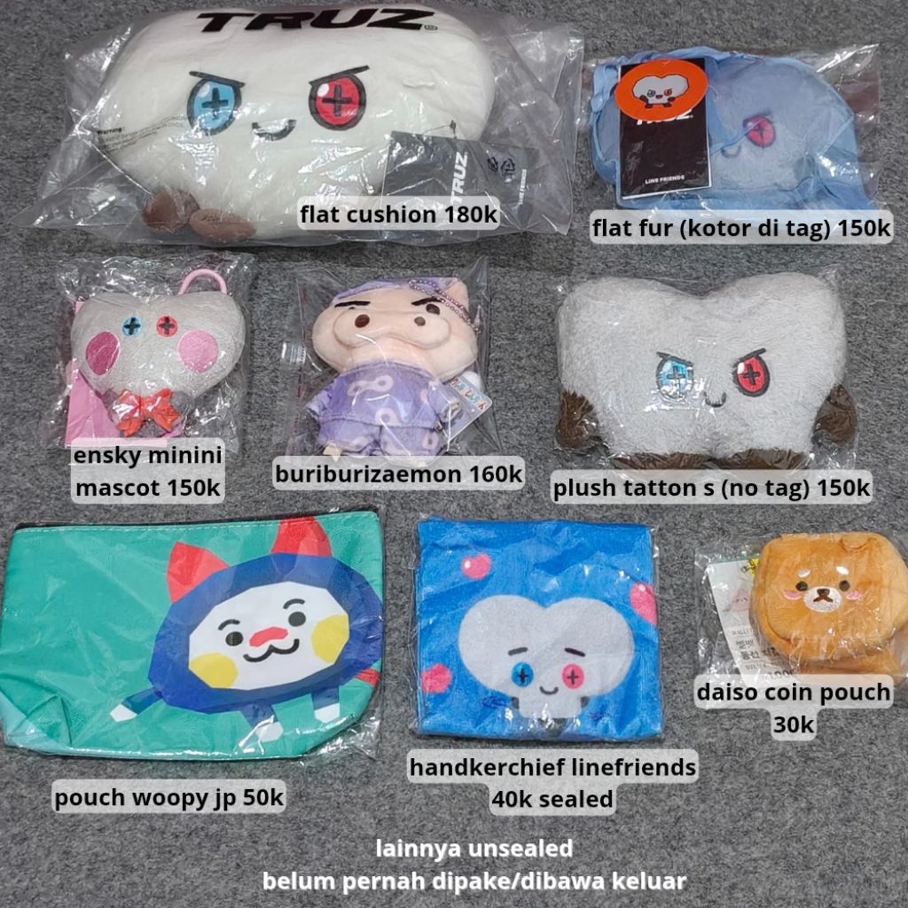 SALE TRUZ treasure bonbon junkyu woopy jeongwoo pouch sega flat fur plush s japan ensky minini masco