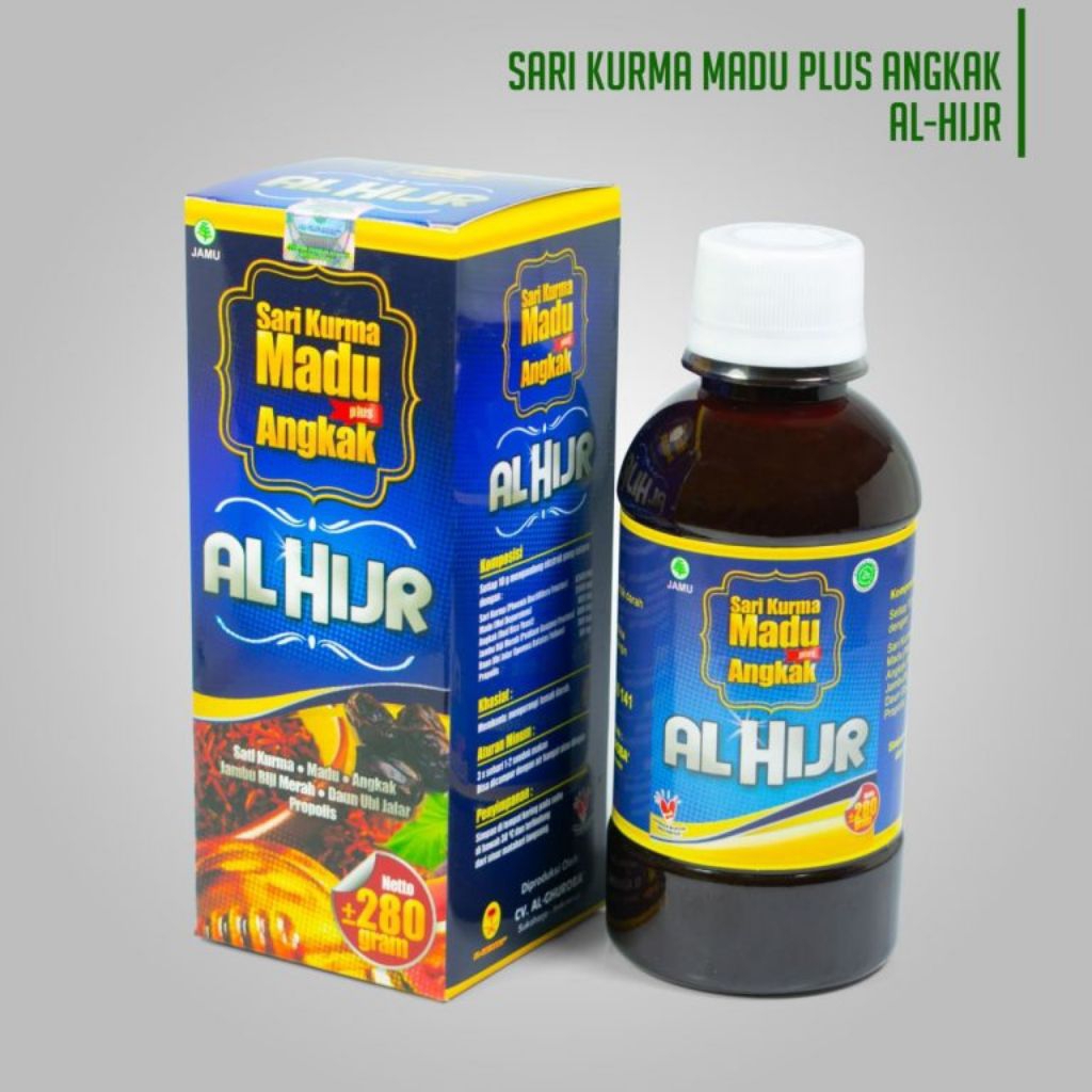 Sari Kurma Madu Plus Angkak AL-HIJR 280gr, Ori ALGHUROBA,membantu menambah HB dan Trombosit,peredara