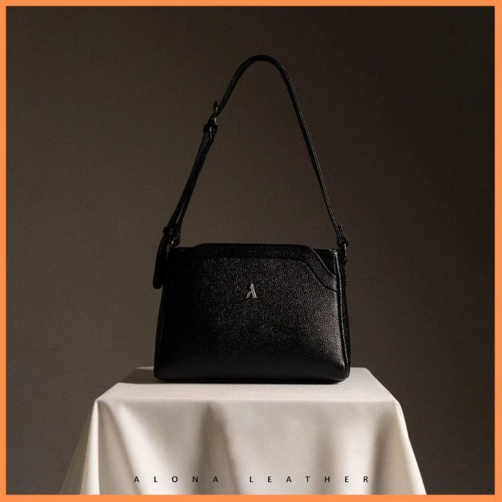 Alona Leather Kirana Shoulder Bag - Tas Selempang Bahu Wanita Kulit Sapi Asli 100% Original Free Dom