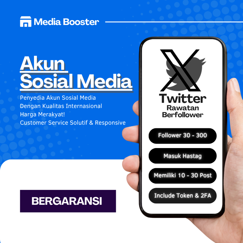 AKUN TWITTER RAWATAN BERFOLLOWER | MASUK HASTAG + PENCARIAN | 2FA AKTIF | AKSES EMAIL | IP MIX