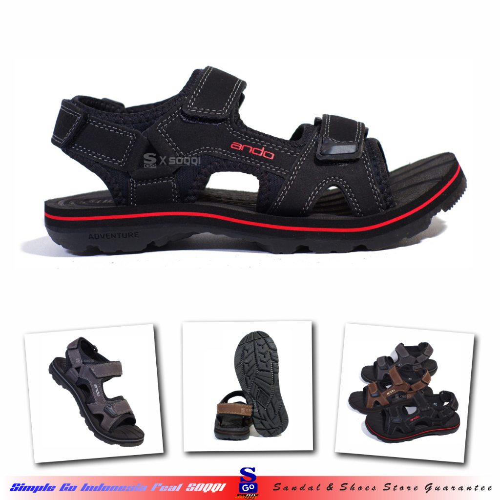 Ando Borneo Scoots sandal gunung pria original sepatu sendal outdoor cowok promo kekinian 38-42