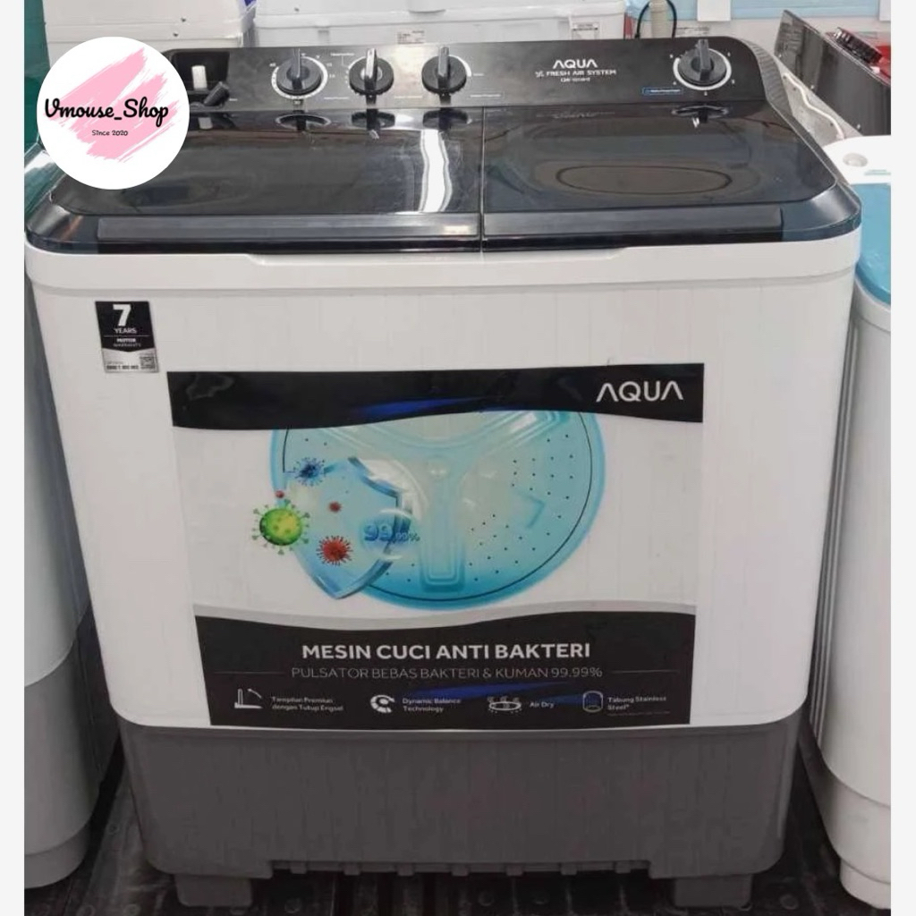 MESIN CUCI AQUA DUA TABUNG 7KG/ 8KG/ 9KG/ 10KG - MESIN CUCI AQUA SANYO DUA TABUNG - AQUA MESIN CUCI 