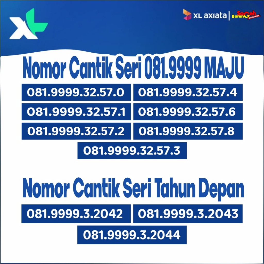 NOMOR CANTIK XL SERI TAHUN