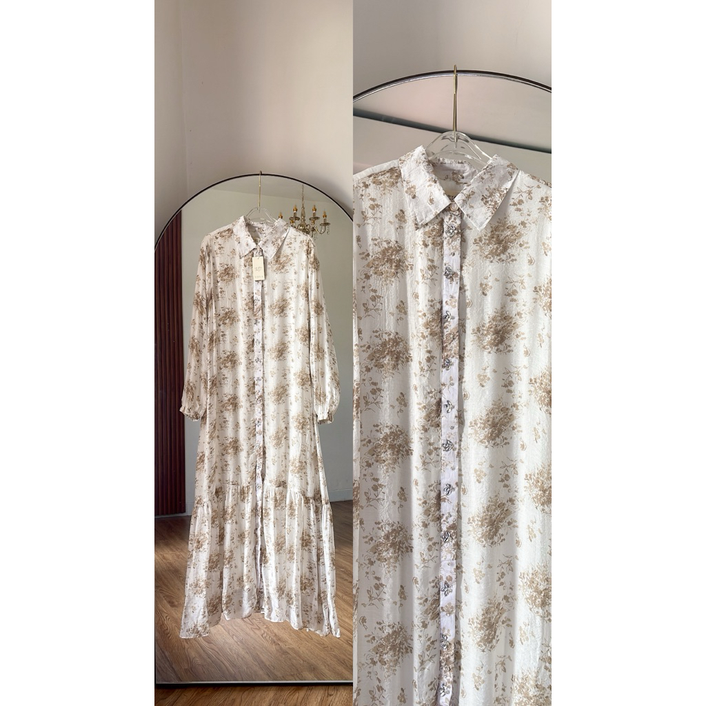 Yoya – Yura Payet Dress – Gamis Wanita Motif Katun Silky Full Furing Payet