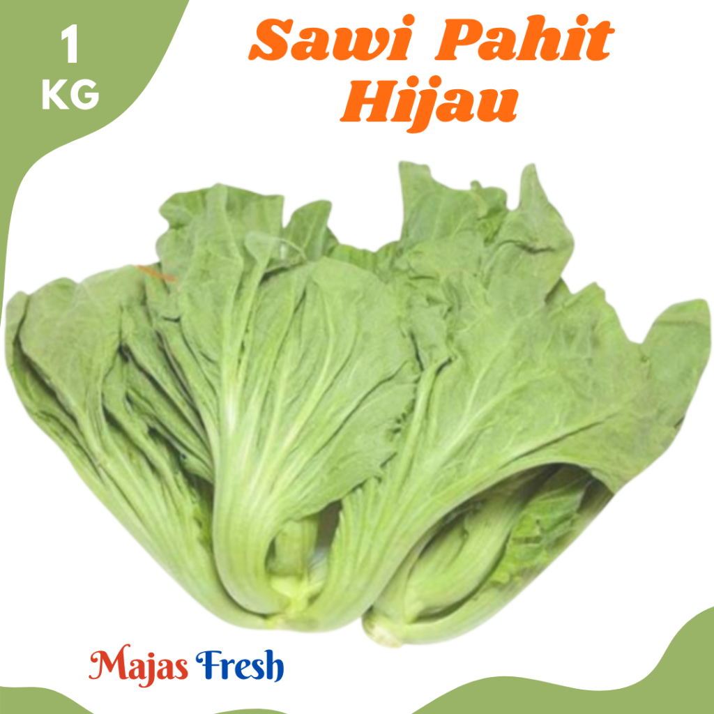 Sawi Pahit Hijau Segar - Sayur Sawi Keriting Hijau / Sawi Pait Hijau / Sawi Hijau Pahit / Sawi Bungk