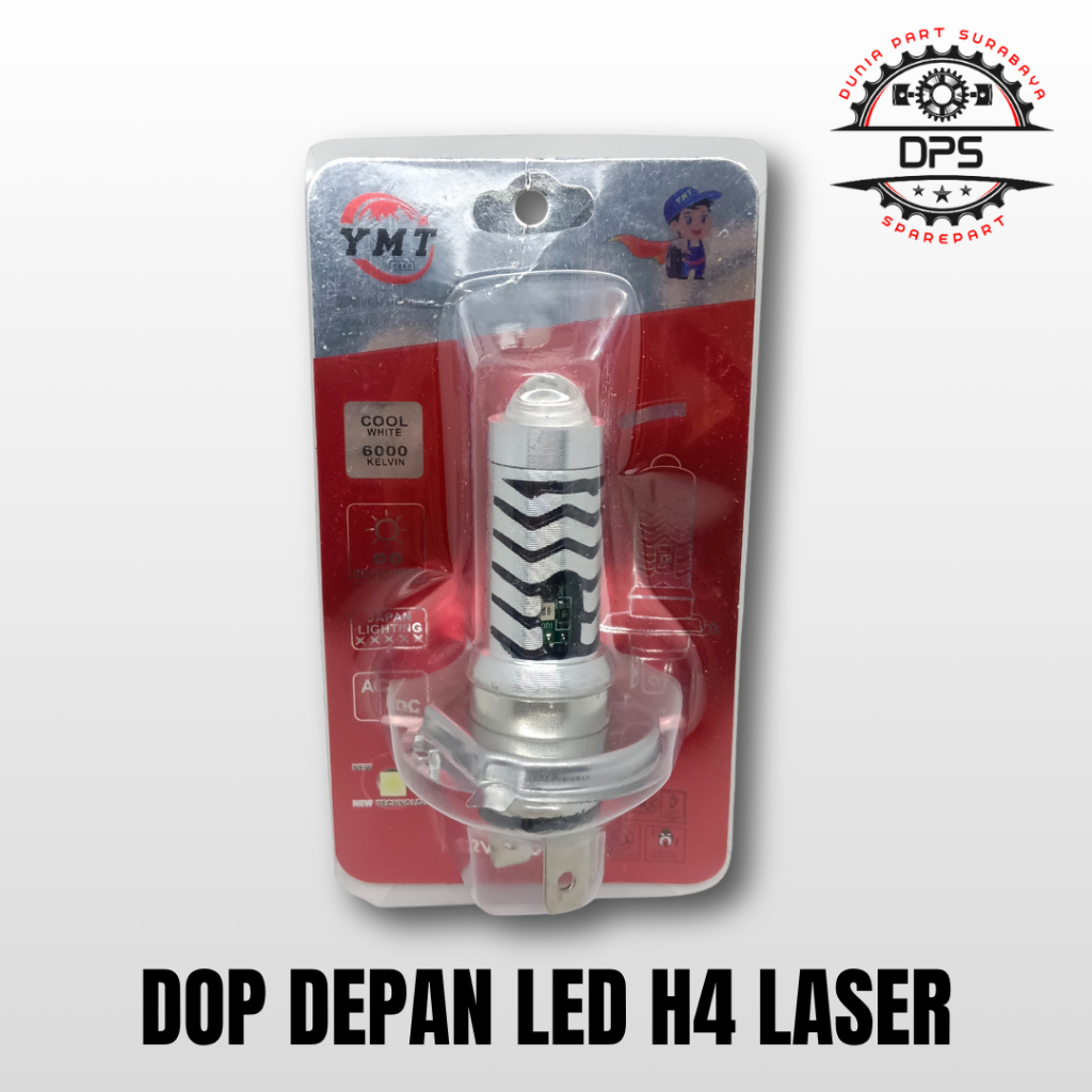 Bohlam Dop Depan Led H4 Laser Yamamoto - Lampu Depan Dop Led H4 Laser Yamamoto