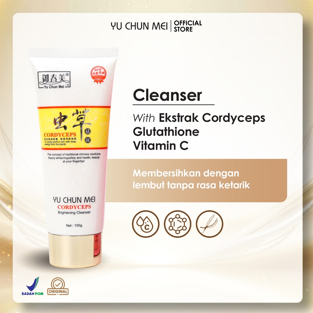 YU CHUN MEI Daily Essential Series - Cordyceps Brightening Cleanser & Toner Calendula Petals - Sabun