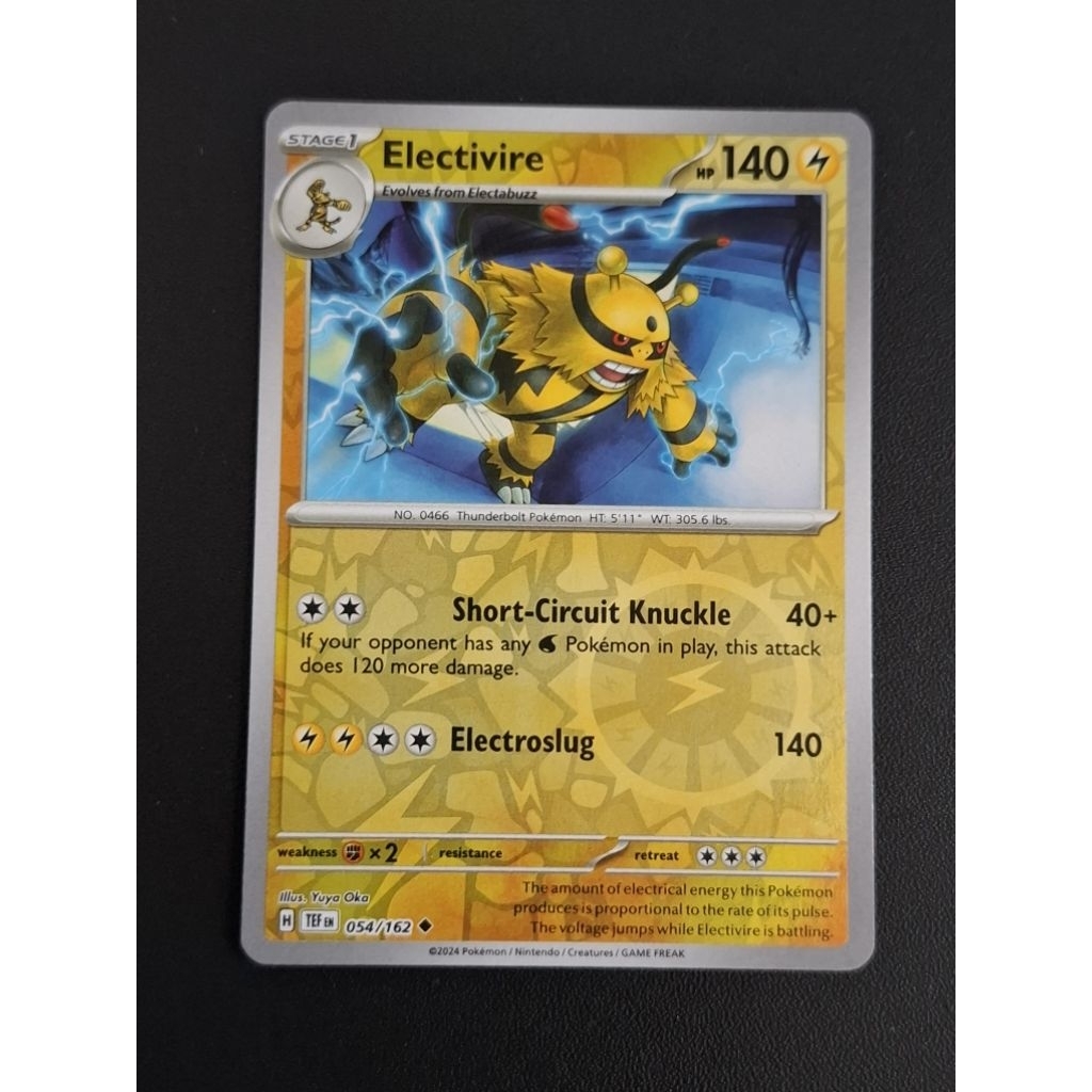 kartu pokemon original holo reverse Electivire TEF 054/162