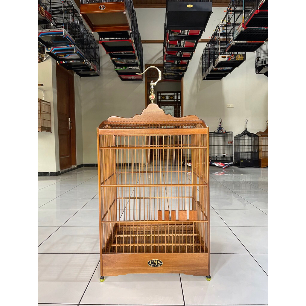 Sangkar Kandang Burung Kotak No 1 & 2 Jati Jepara CMS Original Asli