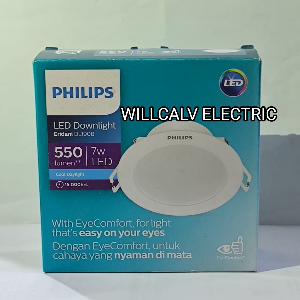 PHILIPS ERIDANI 7W 7 WATT DL-190B / LAMPU DOWNLIGHT PHILIPS ERIDANI DL-190B 7W 7 WATT