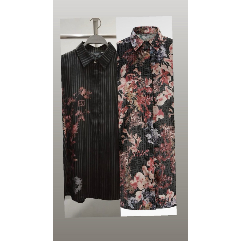 Benang Jarum monogram viola dark mono bundling tunik viola benang jarum