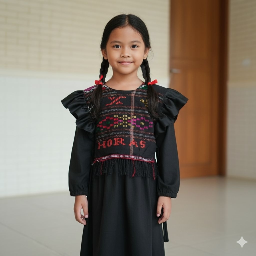 rompi ulos/outer ulos Batak untuk anak perempuan , rompi anak cewek cantik kekinian motif ulos