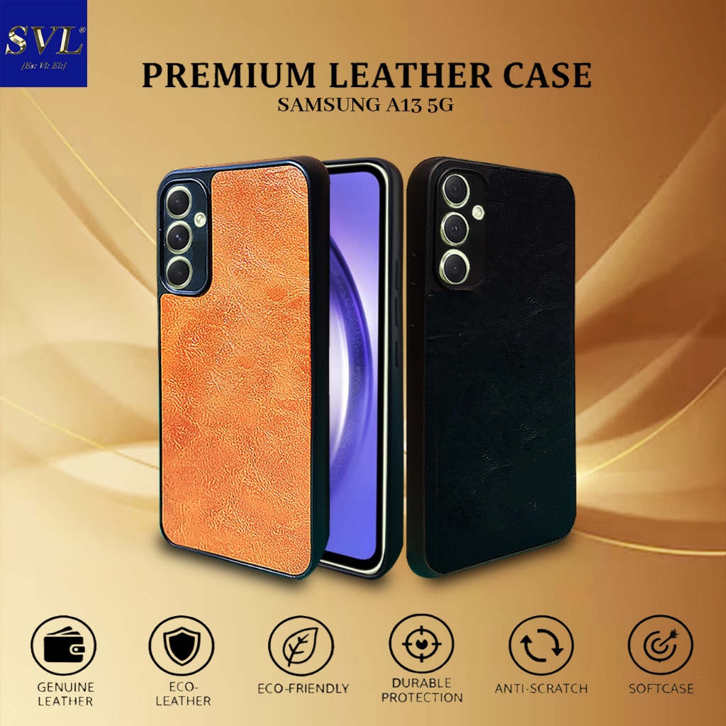 [ CUCI GUDANG ] Casing Hp Samsung A13 5G  Premium Leather Case Softcase Casing Kulit Slim Cover