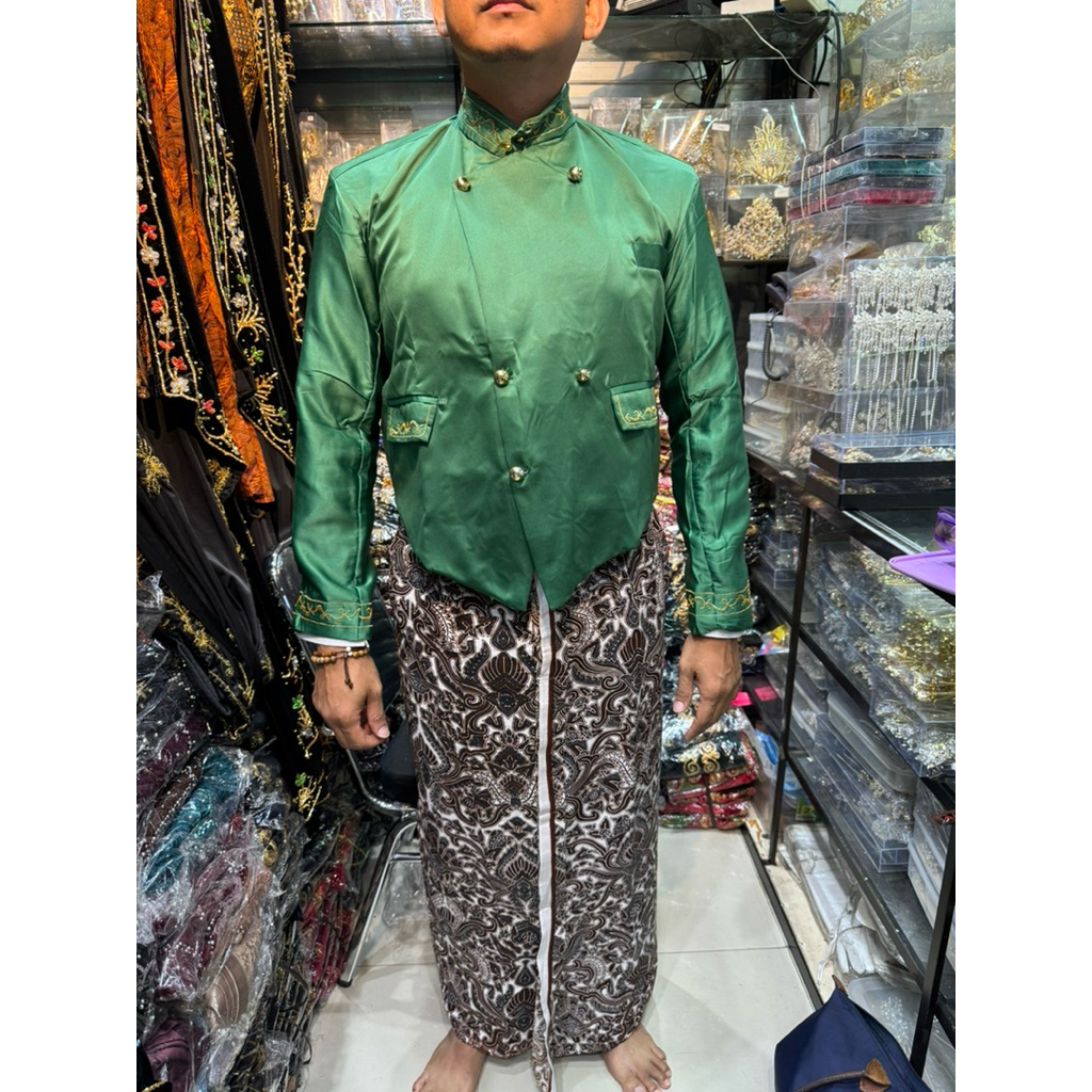 Beskap solo Hijau botol/Beskap bapak hijau