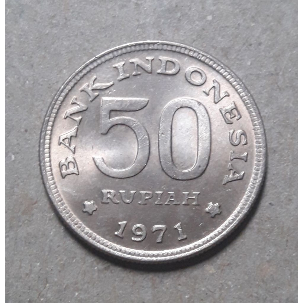 koin 50rupiah tahun 1971