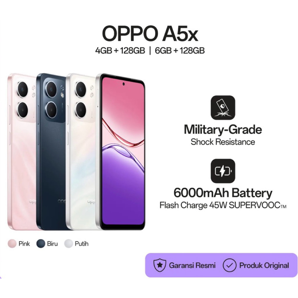 OPPO A5x ram 6/128 gb resmi oppo original