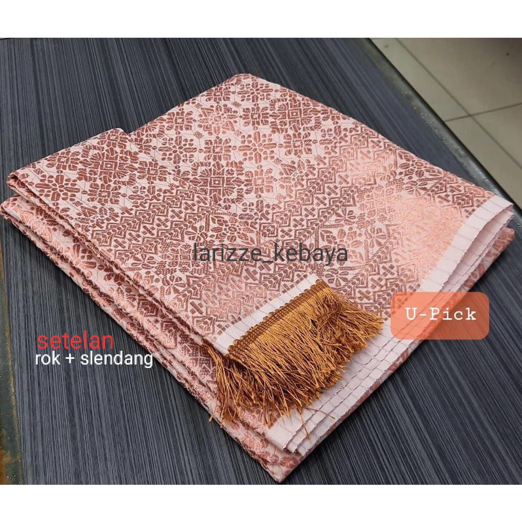 larizze kebaya - set rok songket & slendang songket / bawahan rok songket kebaya / atasan slendang k