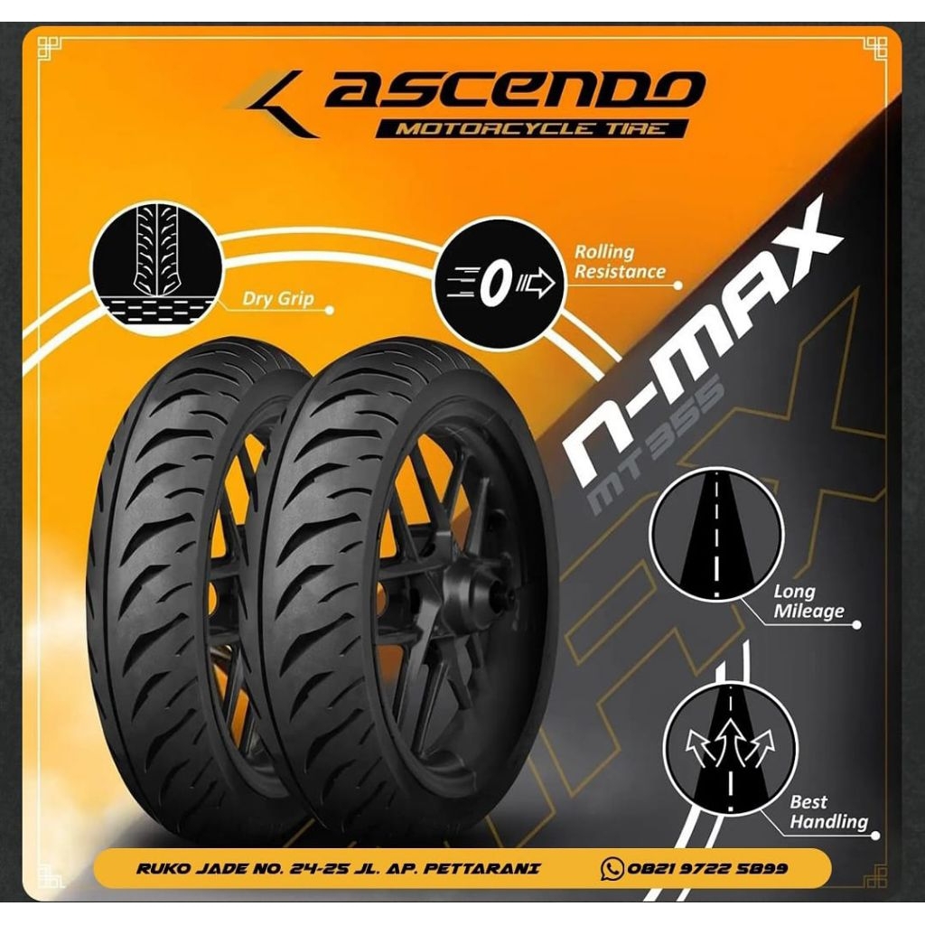 BAN TUBELESS MOTOR NMAX TEKNOLOGI KOREA- ASCENDO- Pasti Puasss