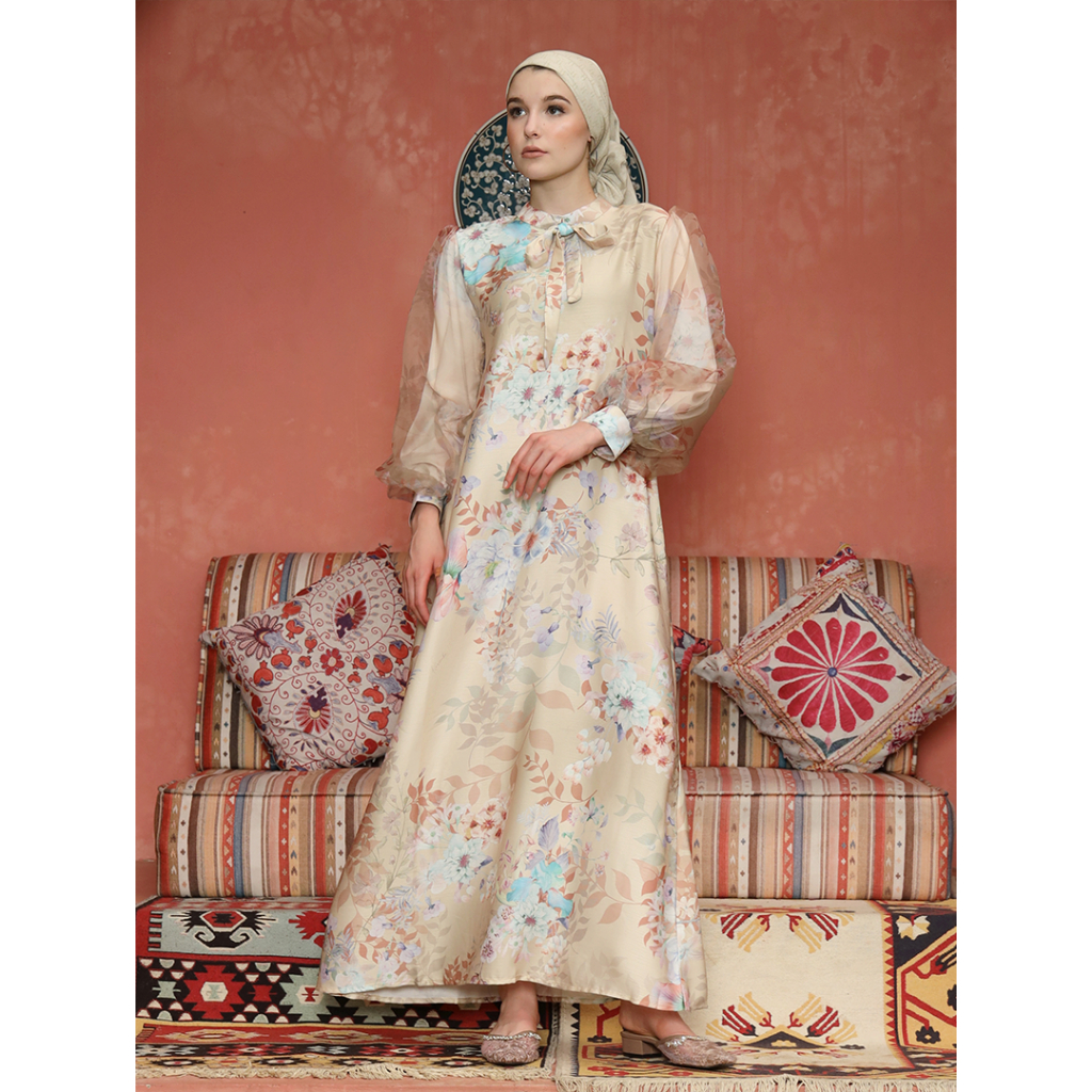 KARIMAKE - Gurisa Dress Color Cheese - Gamis Printing Signature