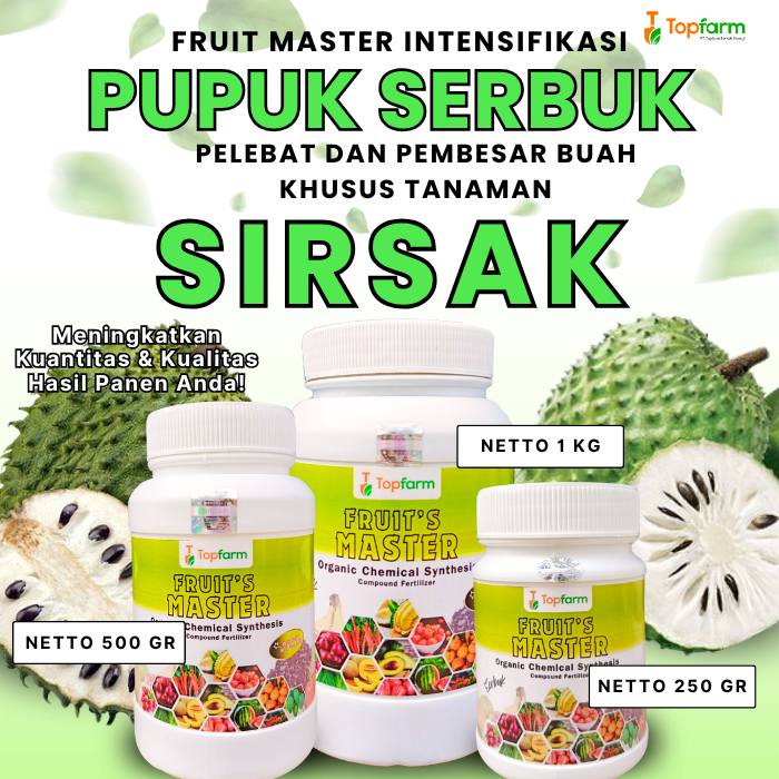 Pupuk Serbuk Sirsak / Pupuk Sirsak Perangsang Buah Melebatkan Menyuburkan / Pupuk Sirsak Perangsang 