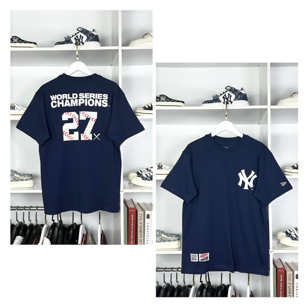 Tshirt NY MLB World Series Champion Navy Import Bahan Super Tebal Unisex