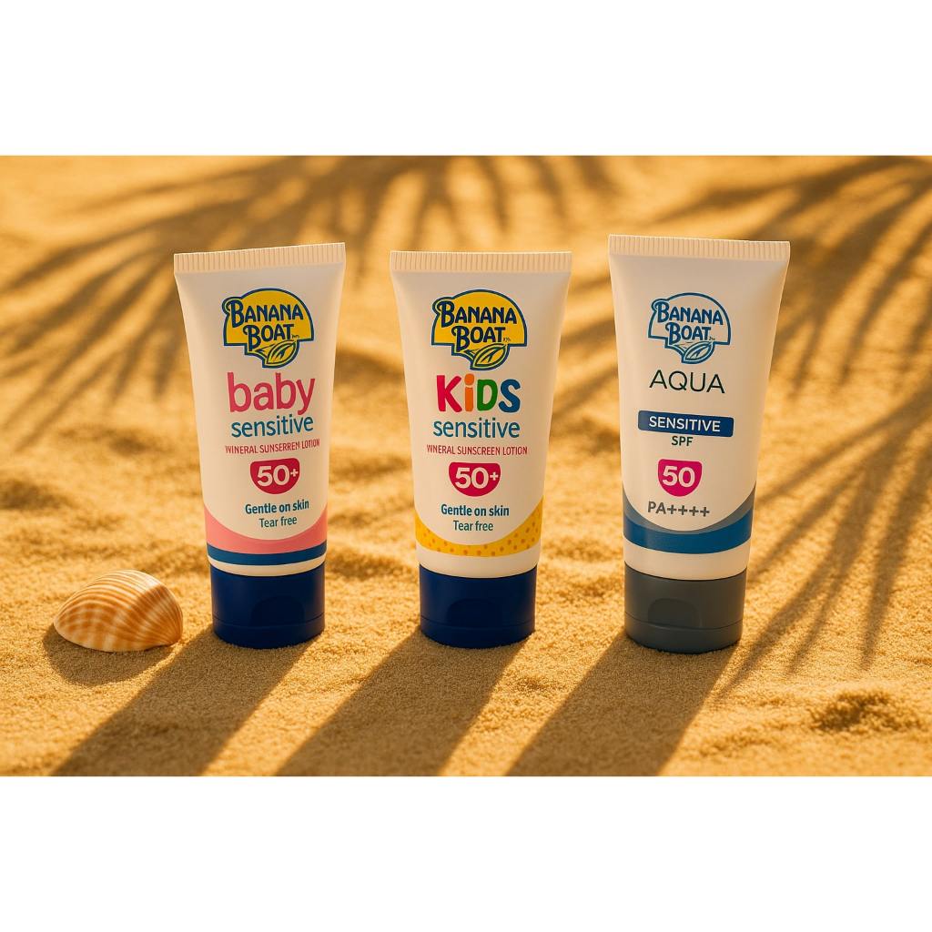 BANANA BOAT simply protect aqua daily moisture spf 50 50ml-Banana Boat Kids Sensitive Sunscreen Loti