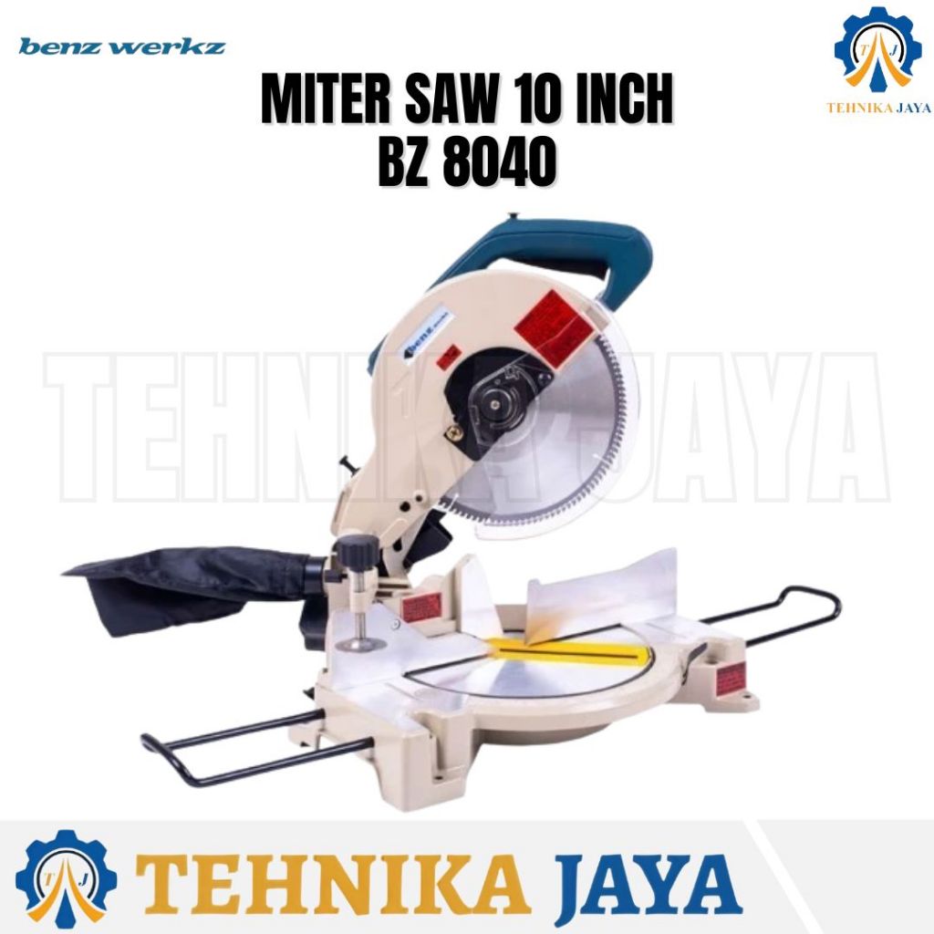 Mesin Potong Aluminium Kayu Sudut / Miter Saw 10" Armature By Benz BZ 8040